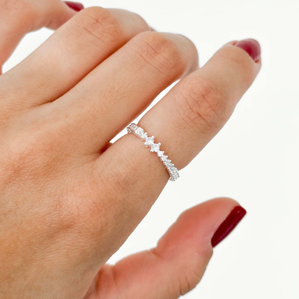 Anel Aparador com Zircônias