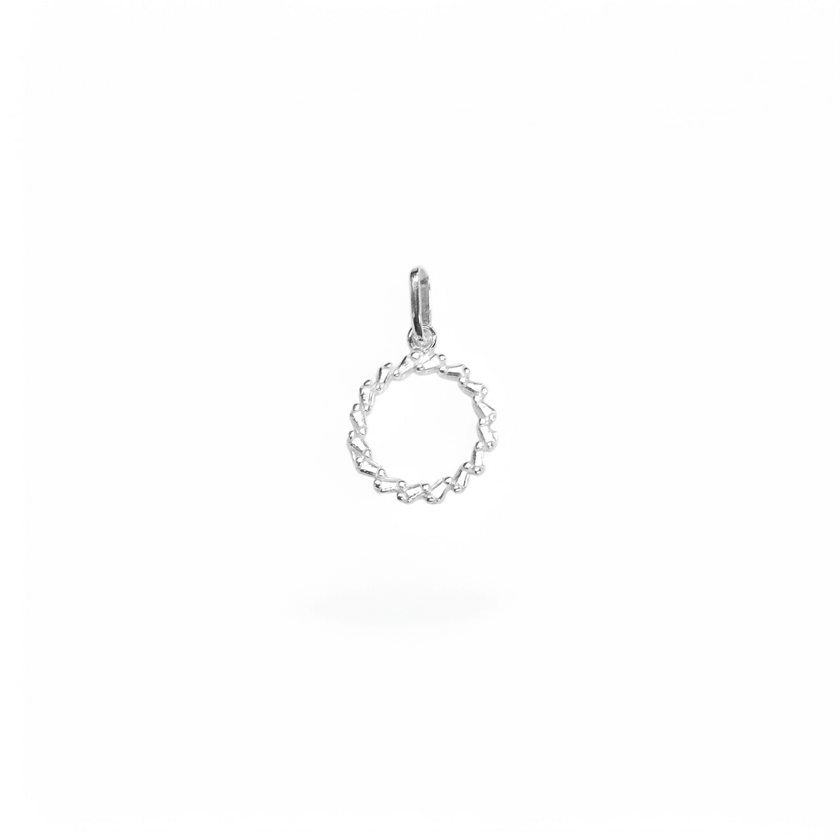 Pingente Circulo Liso Trançado