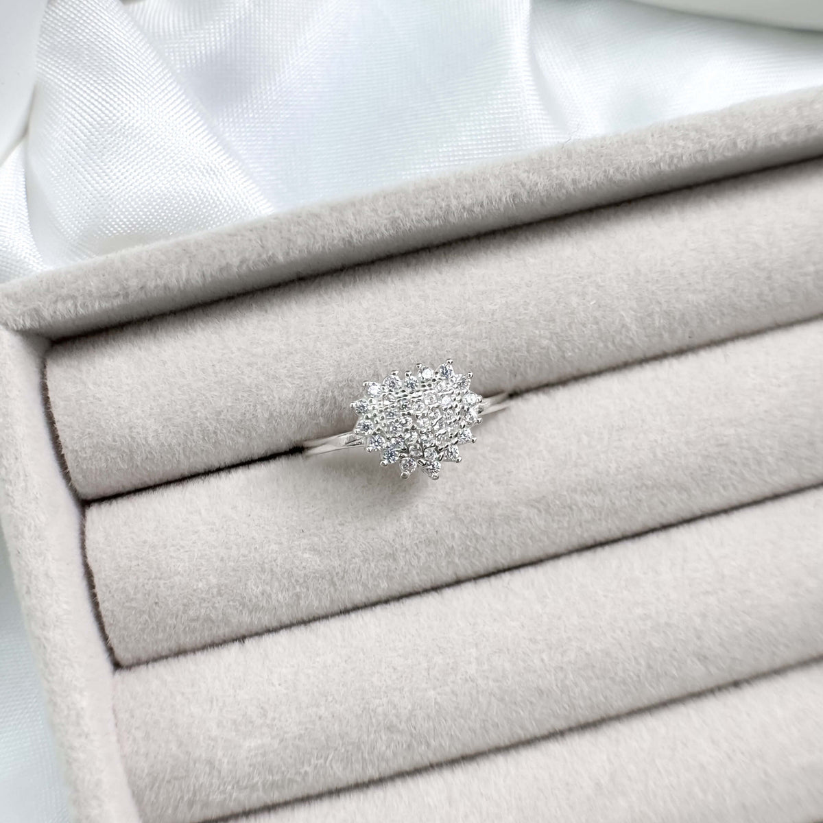 Anel Coração com Borda