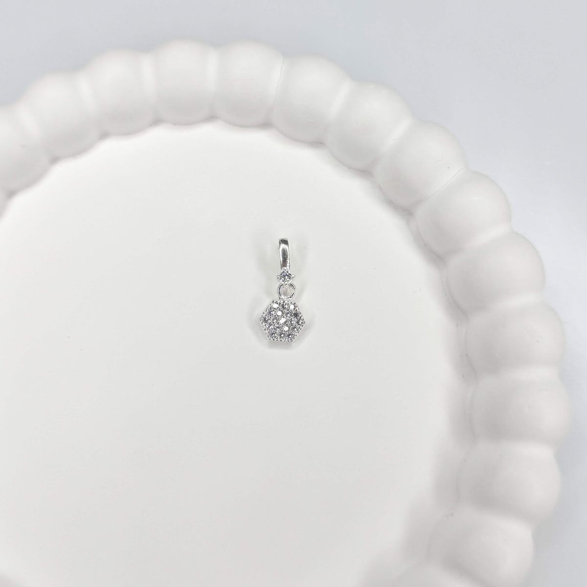 Pingente Hexágono Cravejado