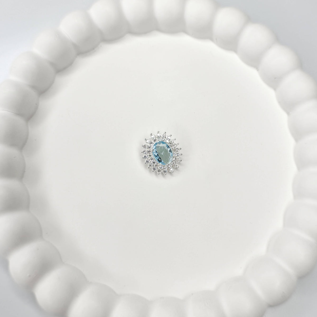 Pingente Zircônia Oval sem Pontas