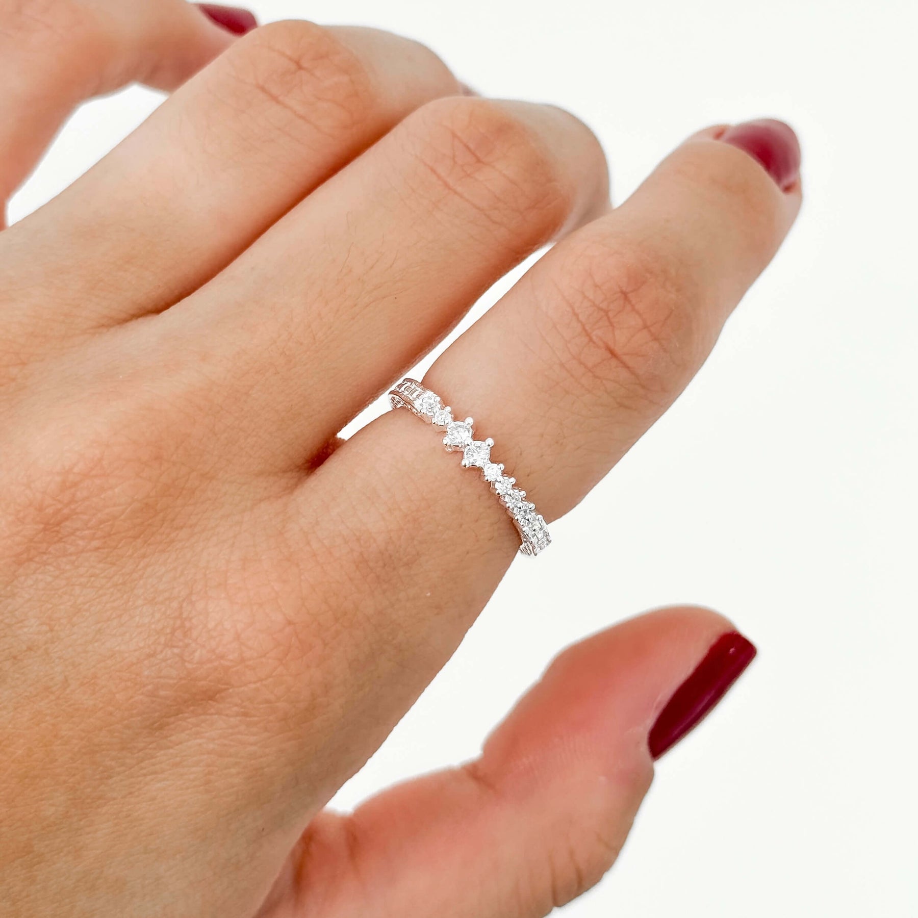 Anel Aparador com Zircônias