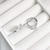 Argola Zircônia Triangulo Cravejada