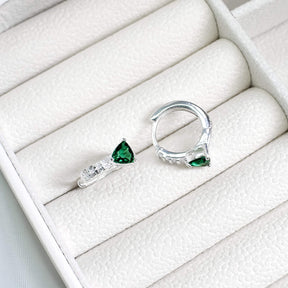 Argola Zircônia Triangulo Cravejada