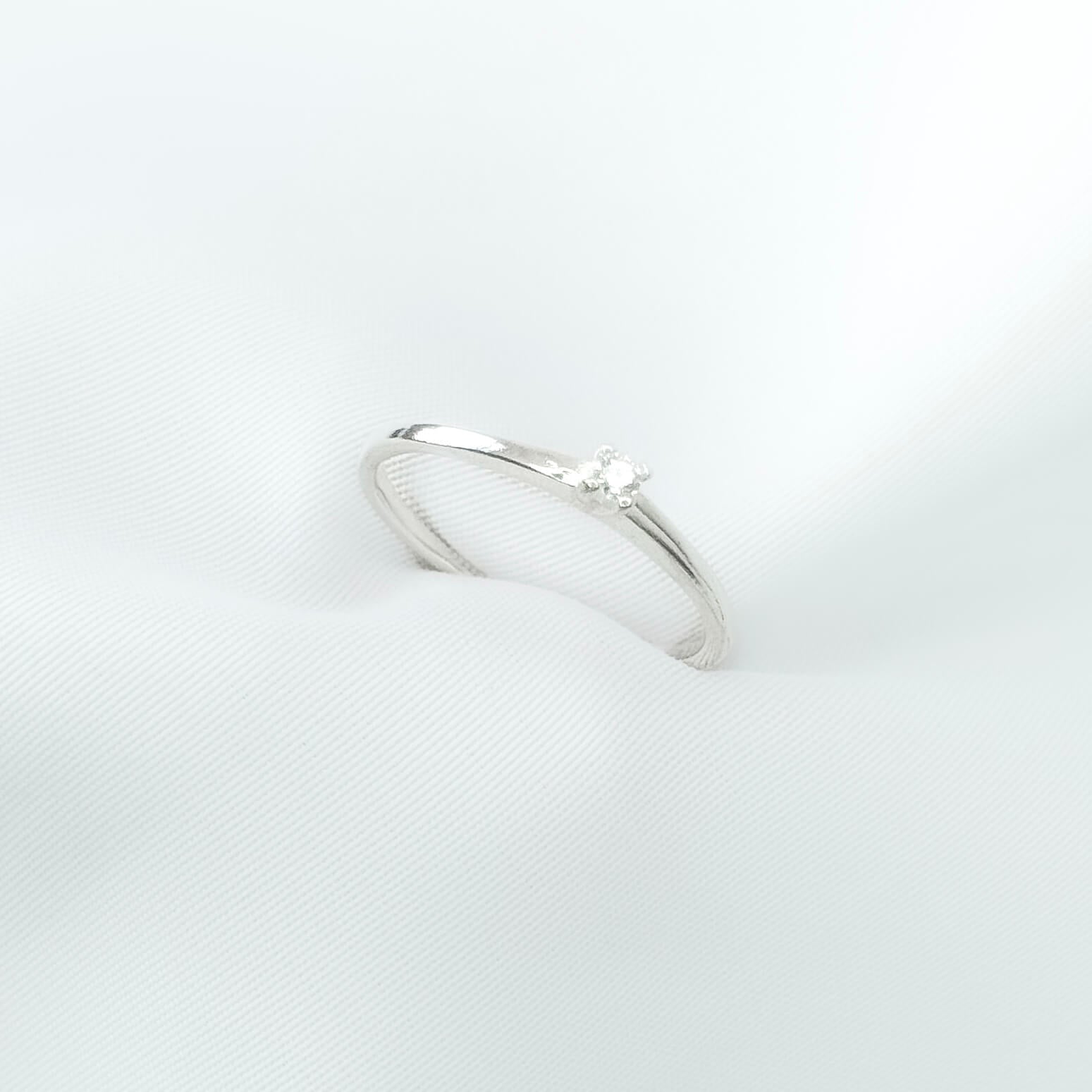 Anel Solitário Tradicional Fino