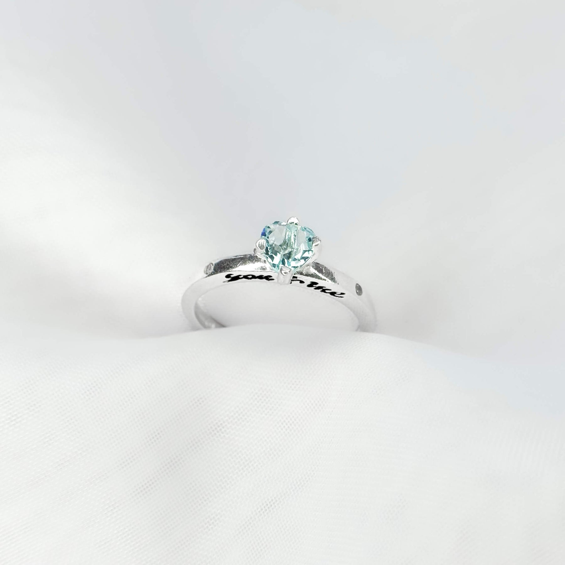 Anel You & Me Azul Claro