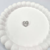 Pingente Cravejado Coração Cruzado