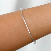 Bracelete Redondo Liso Fio Quadrado 1mm